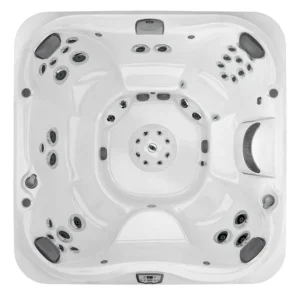 Top down view of Jacuzzi J-385 with porcelain shell