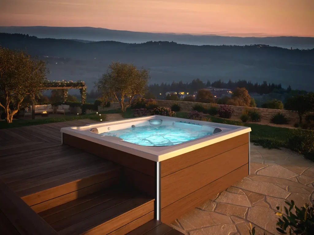 Jacuzzi J-LX Looking out over mountains