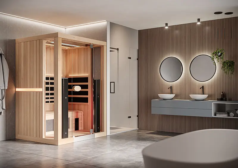 Jacuzzi Sauna JS-2i in bathroom