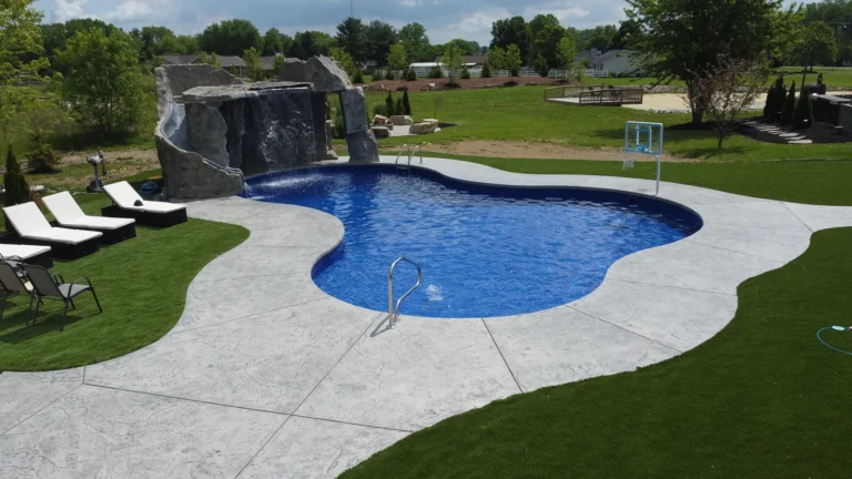 Lagoon Inground Pool with Waterfall Grotto