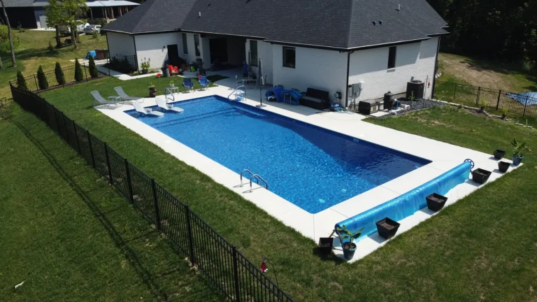 Rectangle pool with sunledge and deep end